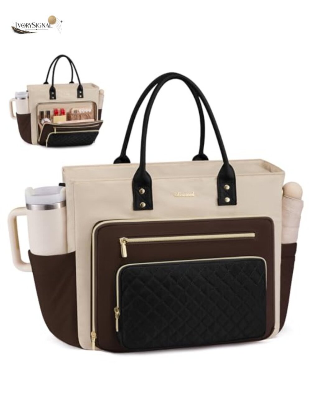 LOVEVOOK Laptop Tote Bag for Women, 15.6" Work Briefcase, Teacher Nurse Bag,